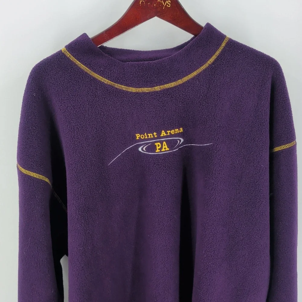 Vintage EXP Clothing By P.S.I. Long Sleeve Ponit Arena Sweatshirt Purple Size XL